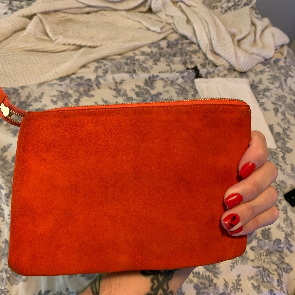 Celine Authentic suede pouch